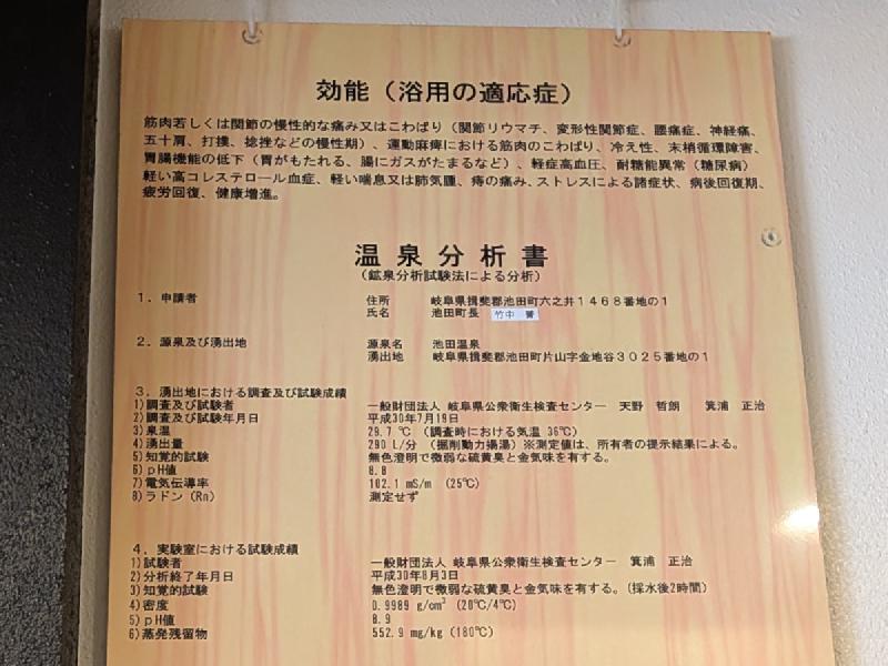 温泉分析表1
