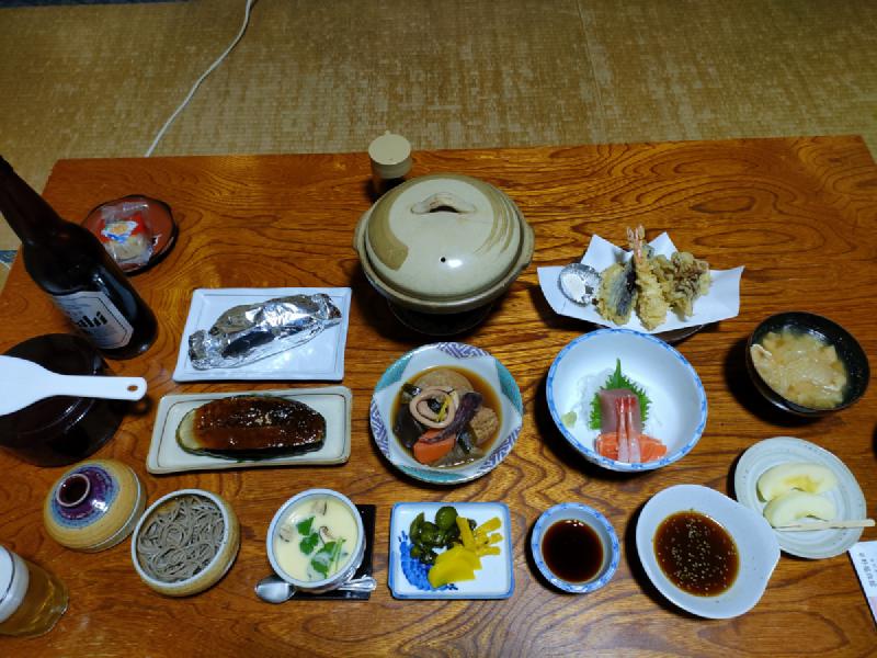 平野屋旅館の夕食