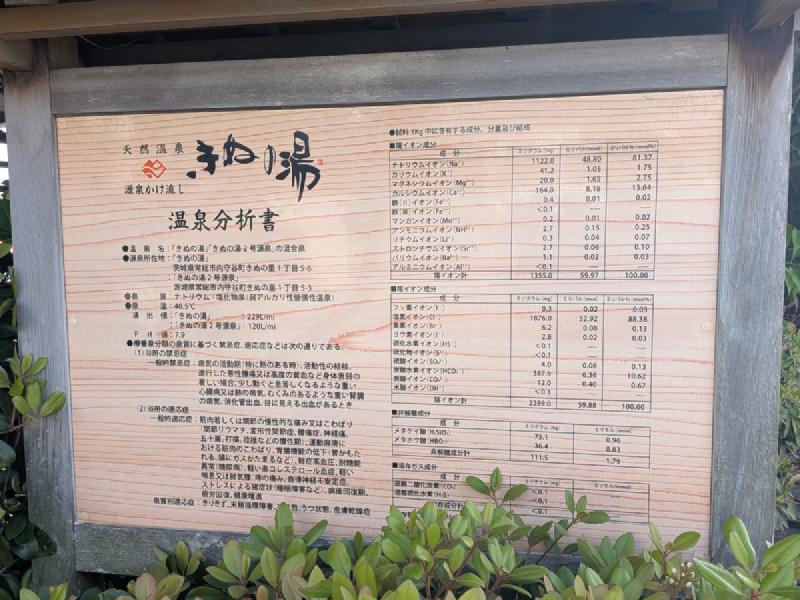 温泉分析表